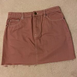 FOREVER 21  mauve denim mini skirt-large NWT
